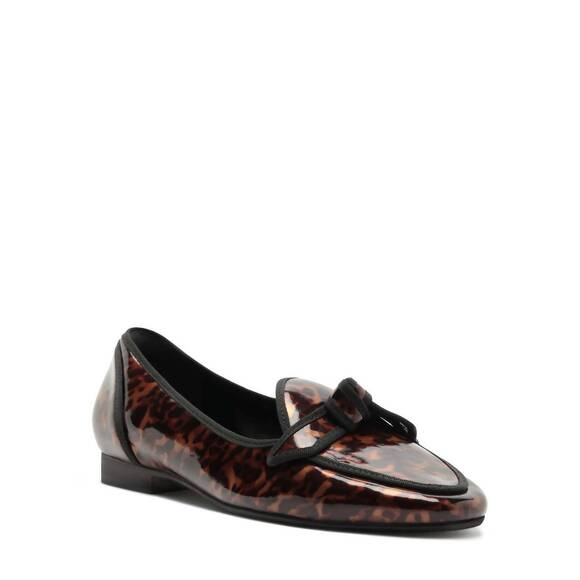 NEW ALEXANDRE BIRMAN women's grosgrain tortoise loafer in nut